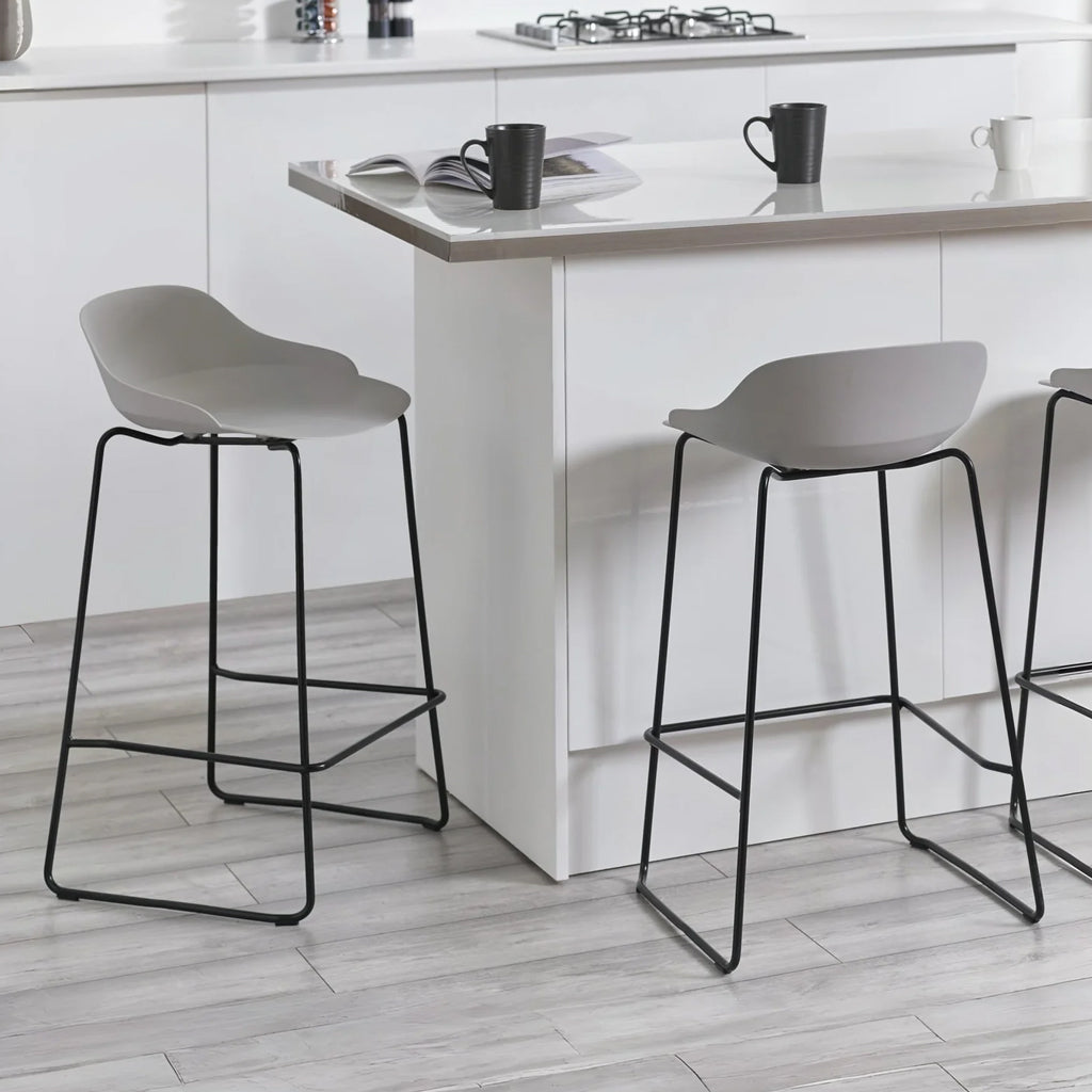 Plastic Bar Stools in Set of 2 - Rocco