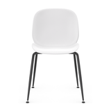 Plastic Dining Chair With Black Metal Legs - Sandhurst