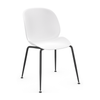 Plastic Dining Chair With Black Metal Legs - Sandhurst
