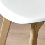 Plastic Dining Chairs in Set Of 2 With Wooden Legs - Agatha