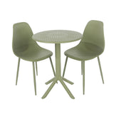 Plastic Garden Bistro Table With 2 Chairs - Rimini