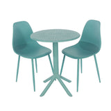 Plastic Garden Bistro Table With 2 Chairs - Rimini