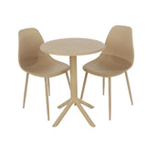 Plastic Garden Bistro Table With 2 Chairs - Rimini