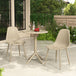 Plastic Garden Bistro Table With 2 Chairs - Rimini