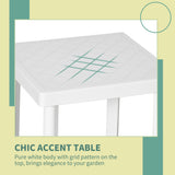 Plastic Garden Side Table Square for Drink Snack - Velmora