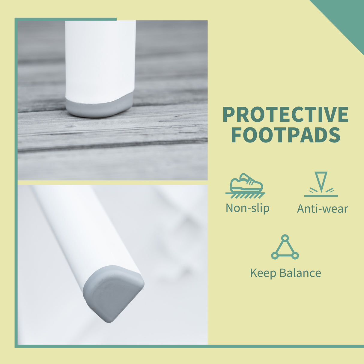 Plastic Garden Side Table Square for Drink Snack - Velmora