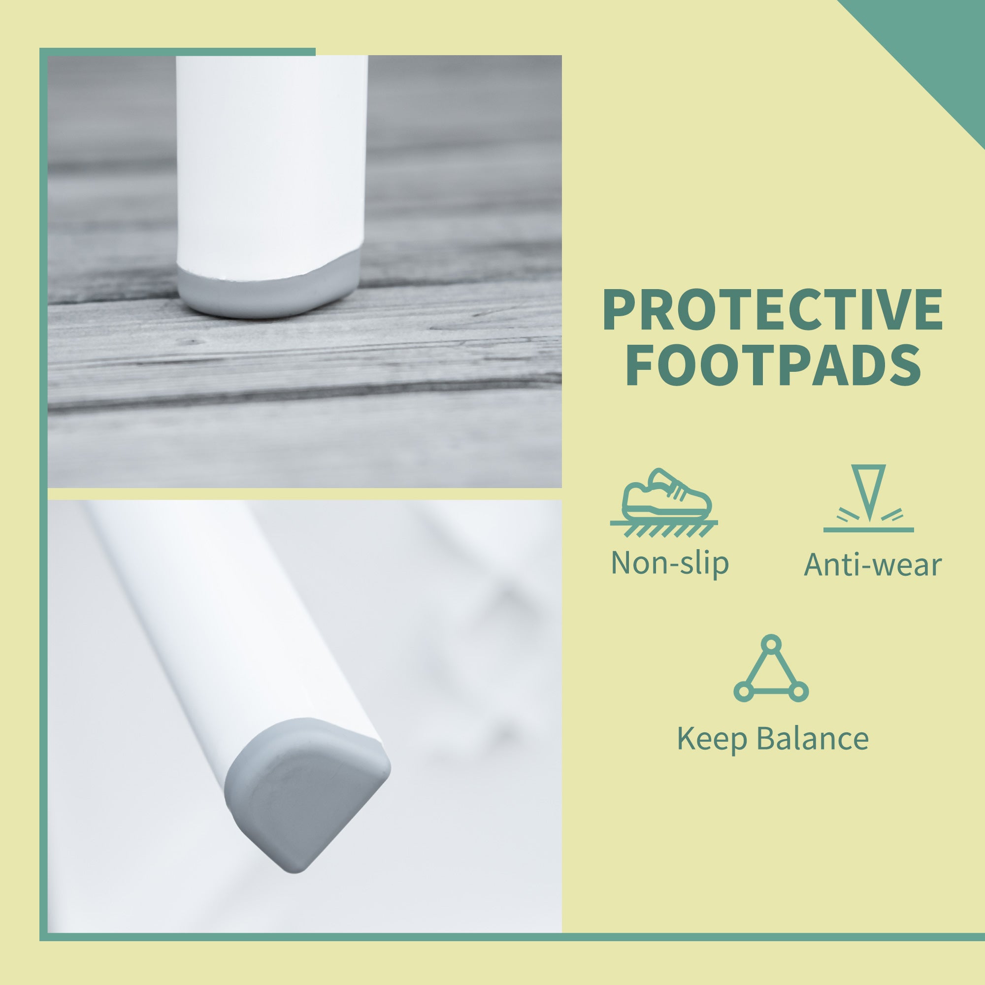 Plastic Garden Side Table Square for Drink Snack - Velmora