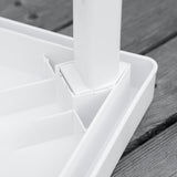 Plastic Garden Side Table Square for Drink Snack - Velmora