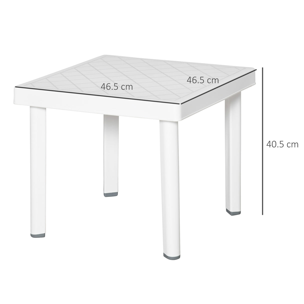 Plastic Garden Side Table Square for Drink Snack - Velmora