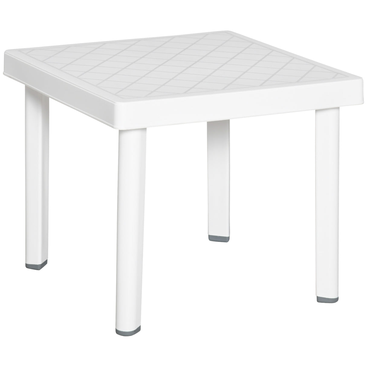 Plastic Garden Side Table Square for Drink Snack - Velmora