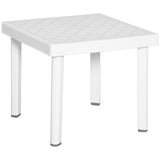 Plastic Garden Side Table Square for Drink Snack - Velmora