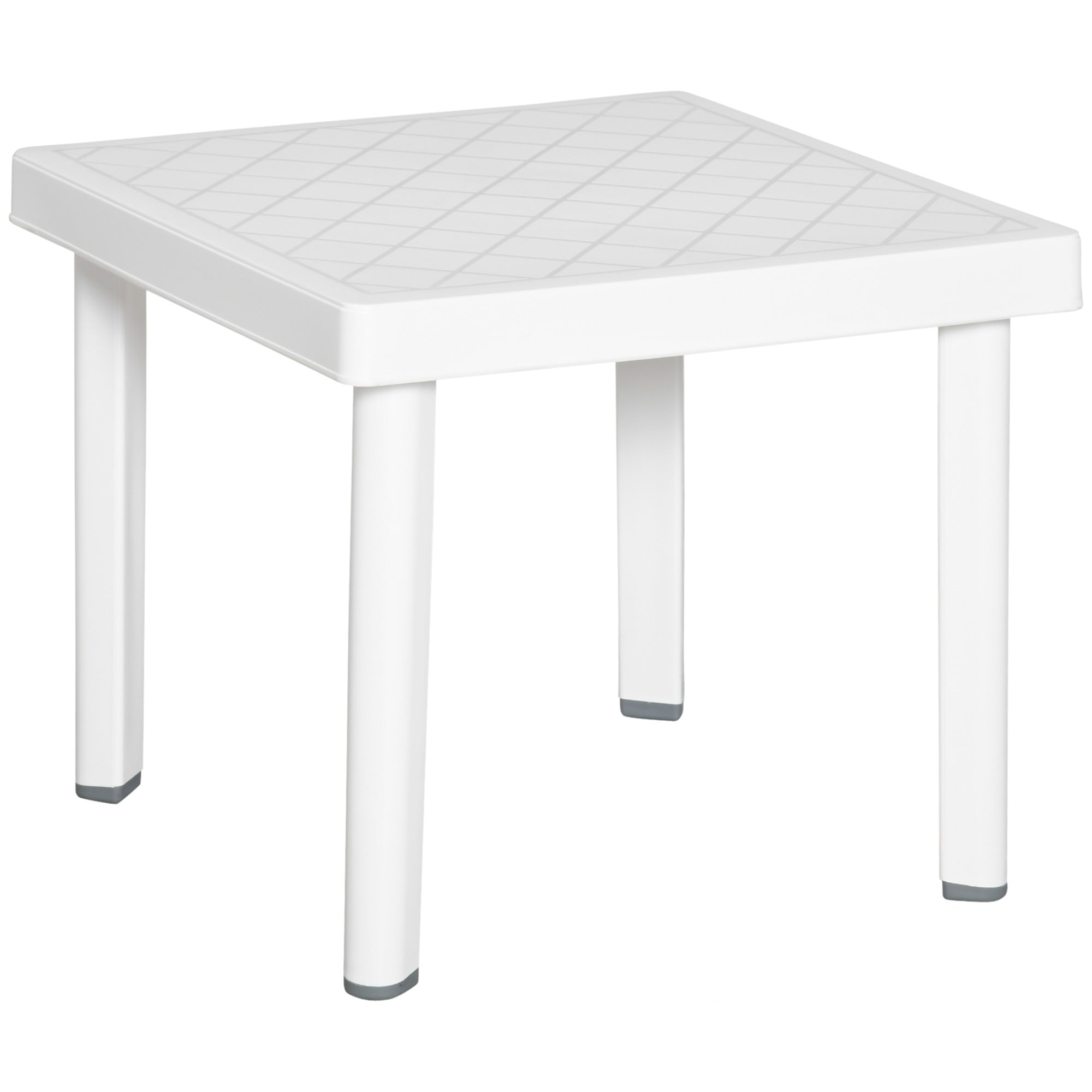 Plastic Garden Side Table Square for Drink Snack - Velmora