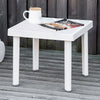 Plastic Garden Side Table Square for Drink Snack - Velmora