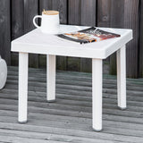 Plastic Garden Side Table Square for Drink Snack - Velmora