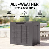 Plastic Outdoor Garden Storage Box 93Ltr - Velmora