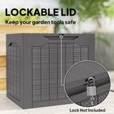 Plastic Outdoor Garden Storage Box 93Ltr - Velmora