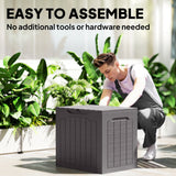 Plastic Outdoor Garden Storage Box 93Ltr - Velmora