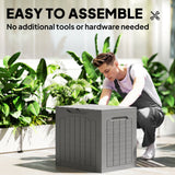 Plastic Outdoor Garden Storage Box 93Ltr - Velmora