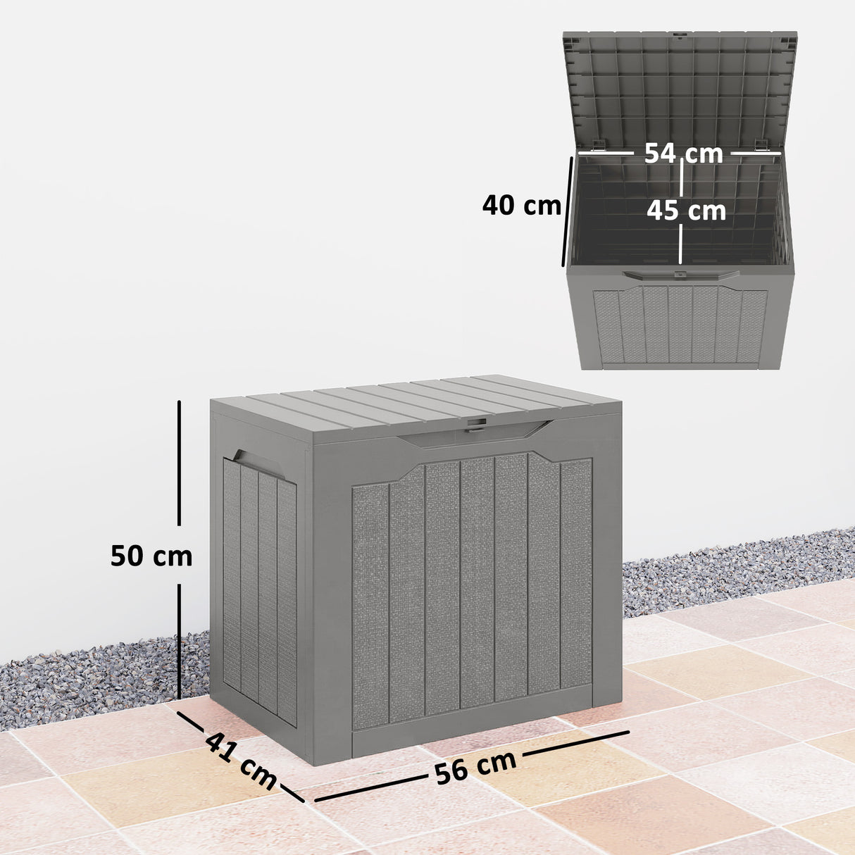 Plastic Outdoor Garden Storage Box 93Ltr - Velmora