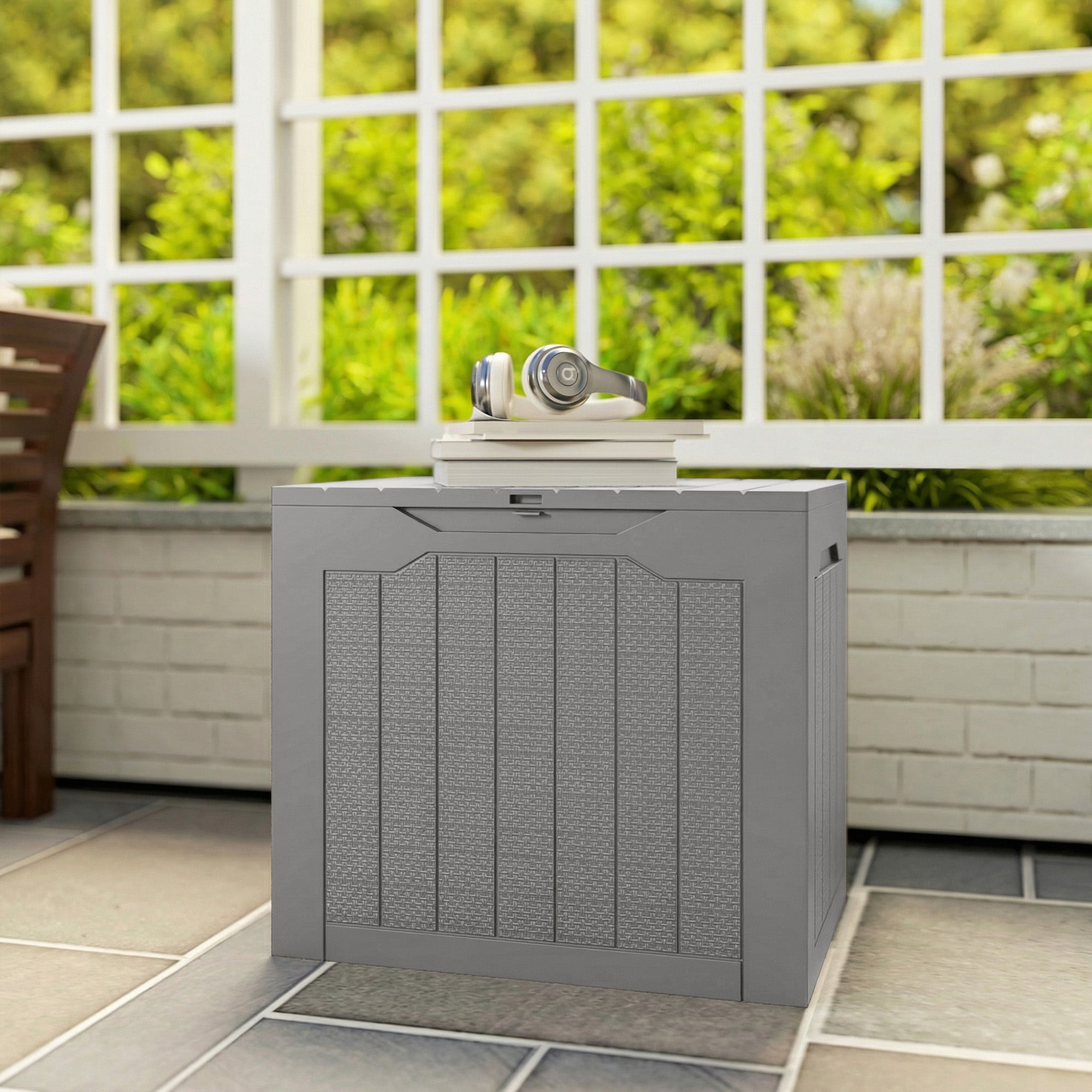 Plastic Outdoor Garden Storage Box 93Ltr - Velmora