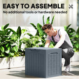 Plastic Outdoor Garden Storage Box 93Ltr - Velmora