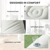 Plastic Outdoor Inflatable Tub Chair and Footstool - Velmora