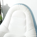 Plastic Outdoor Inflatable Tub Chair and Footstool - Velmora