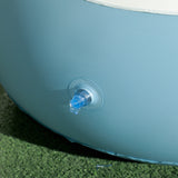 Plastic Outdoor Inflatable Tub Chair and Footstool - Velmora