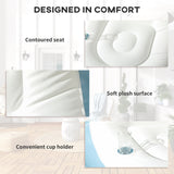 Plastic Outdoor Inflatable Tub Chair and Footstool - Velmora
