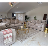 Plush Chenille Fabric 3 + 2 Sofa Set - Solaya