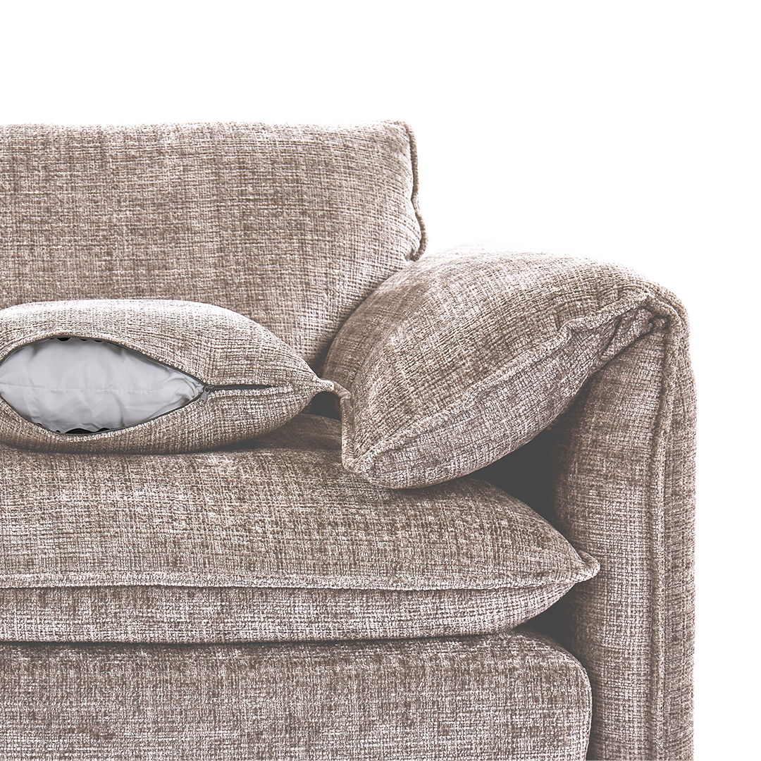 Plush Chenille Fabric 3 + 2 Sofa Set - Solaya