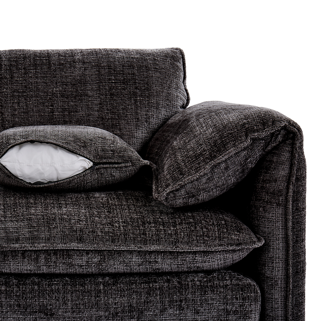 Plush Chenille Fabric 3 + 2 Sofa Set - Solaya