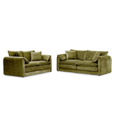 Plush Chenille Fabric 3 + 2 Sofa Set - Solaya
