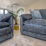 Plush Chenille Fabric 3 + 2 Sofa Set - Solaya