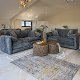 Plush Chenille Fabric 3 + 2 Sofa Set - Solaya