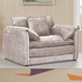 Plush Chenille Fabric Armchair - Solaya
