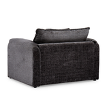 Plush Chenille Fabric Armchair - Solaya