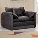 Plush Chenille Fabric Armchair - Solaya