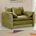 Plush Chenille Fabric Armchair - Solaya