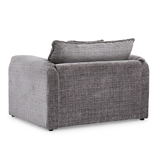 Plush Chenille Fabric Armchair - Solaya