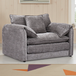 Plush Chenille Fabric Armchair - Solaya