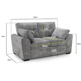 Plush Fabric 2 Seater Sofa - Maxwell