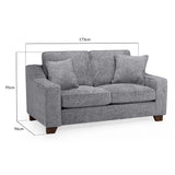 Plush Fabric 2 Seater Sofa - Nebraska