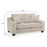 Plush Fabric 2 Seater Sofa - Nebraska