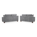 Plush Fabric 3 + 2 Seater Sofa Set - Nebraska