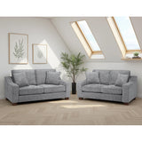 Plush Fabric 3 + 2 Seater Sofa Set - Nebraska