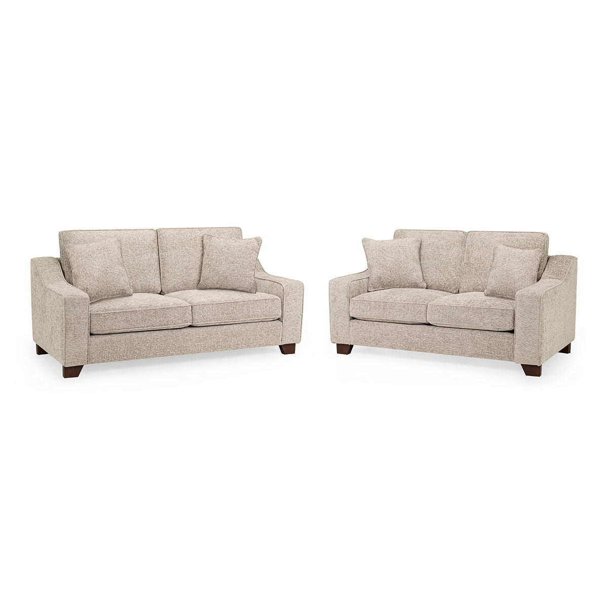 Plush Fabric 3 + 2 Seater Sofa Set - Nebraska