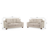 Plush Fabric 3 + 2 Seater Sofa Set - Nebraska