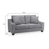 Plush Fabric 3 Seater Sofa - Nebraska