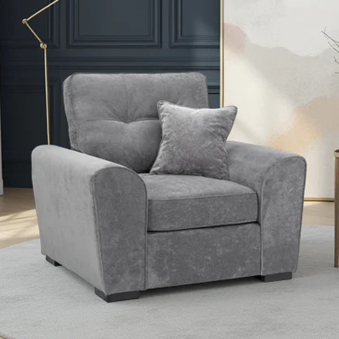 Plush Fabric Armchair - Maxwell